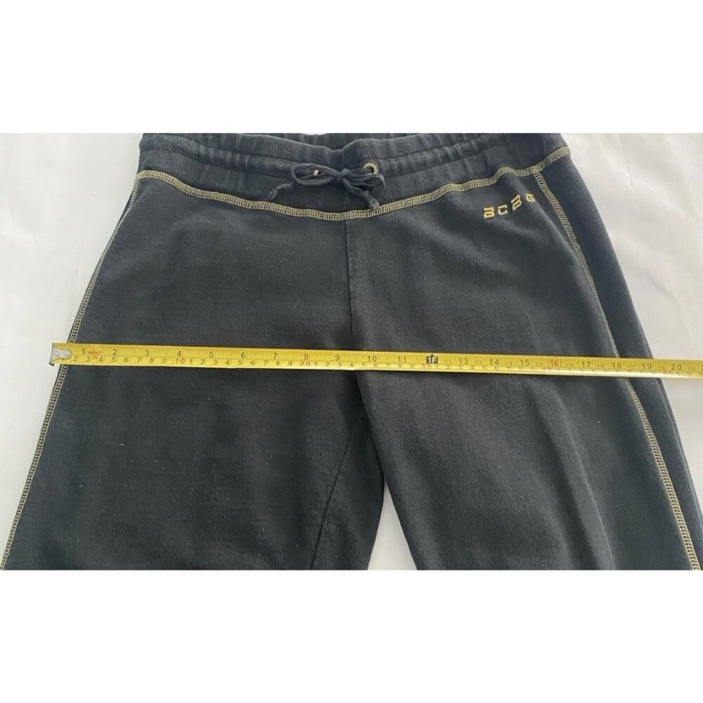 BCBG Maxazria Y2K Vintage Track Pants Blue Straight Leg Logo Women’s Size Large - Picture 13 of 16